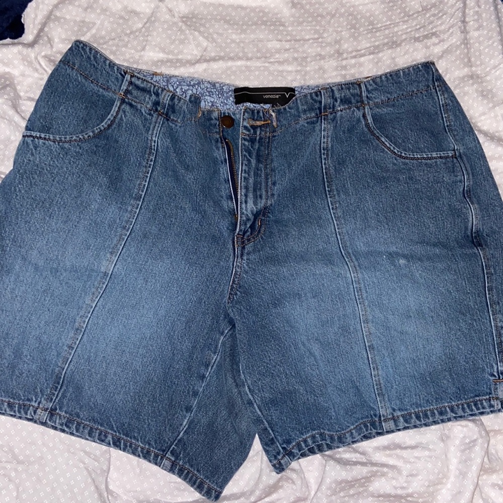 Plus size denim shorts